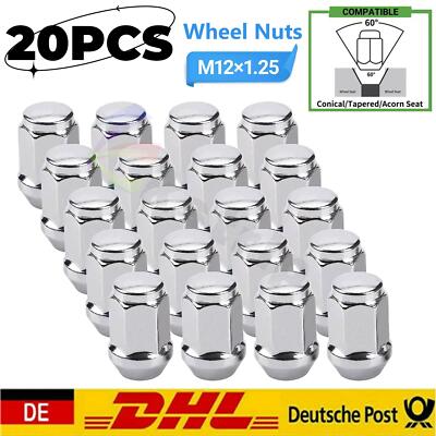 20 Geschlossen Radmuttern M12x1,25 Kegelbund SW19 für Suzuki Nissan Lada Niva