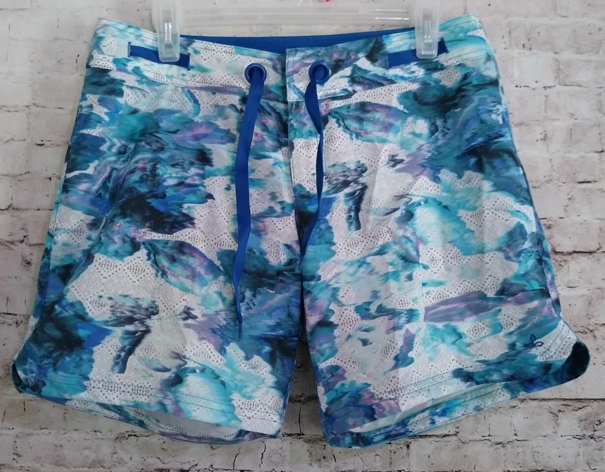 PrAna Silvana Board Shorts Blue Graceful Medium 34