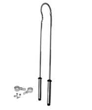 36" LONG GENUINE OG LOWRIDER STEEL BICYCLE SISSY BAR W/SHOCK IN CHROME