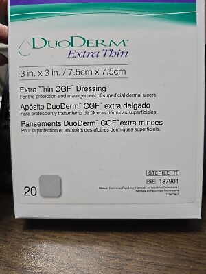Convatec DuoDerm Extra Thin Hydrocolloid Dressing 3x3 Strip 20 bx
