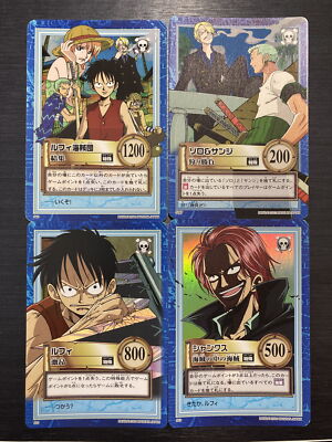 One-piece Carddass hyper battle holo Japanese Luffy Zoro Shanks