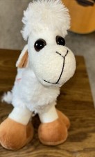 Jerusalem Plush Souvenir White Camel HK Beuty Sea Trade Co 7"T x 8L"
