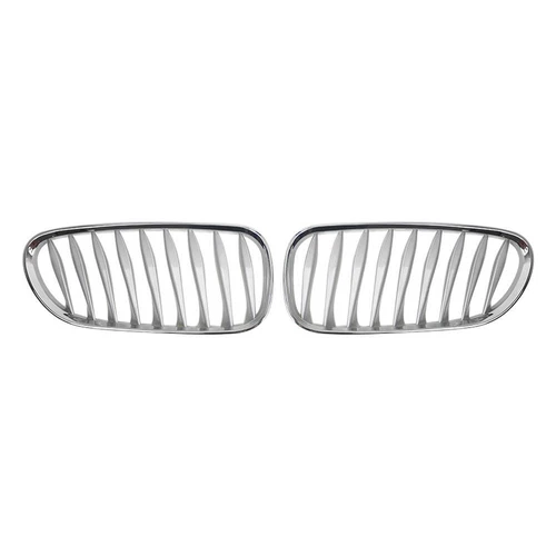 For BMW Z4 E85 E86 2003-2008 2-Door 2Pcs Chrome Front Bumper Kidney Grilles ABS - Picture 4 of 7