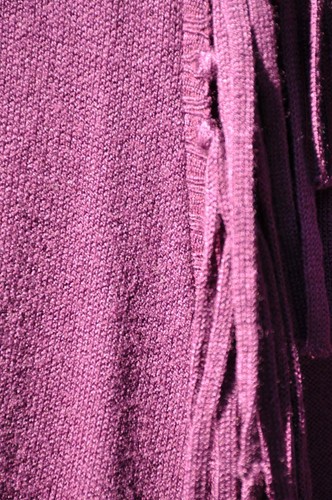Joseph A. Stretchy Purple Wrap With Fringe (80% Rayon, 20% Nylon) Size Large - Picture 4 of 8