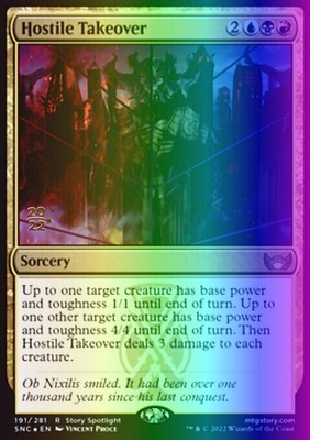 MTG Hostile Takeover (191s/160) Streets of New Capenna Promos NM FOIL