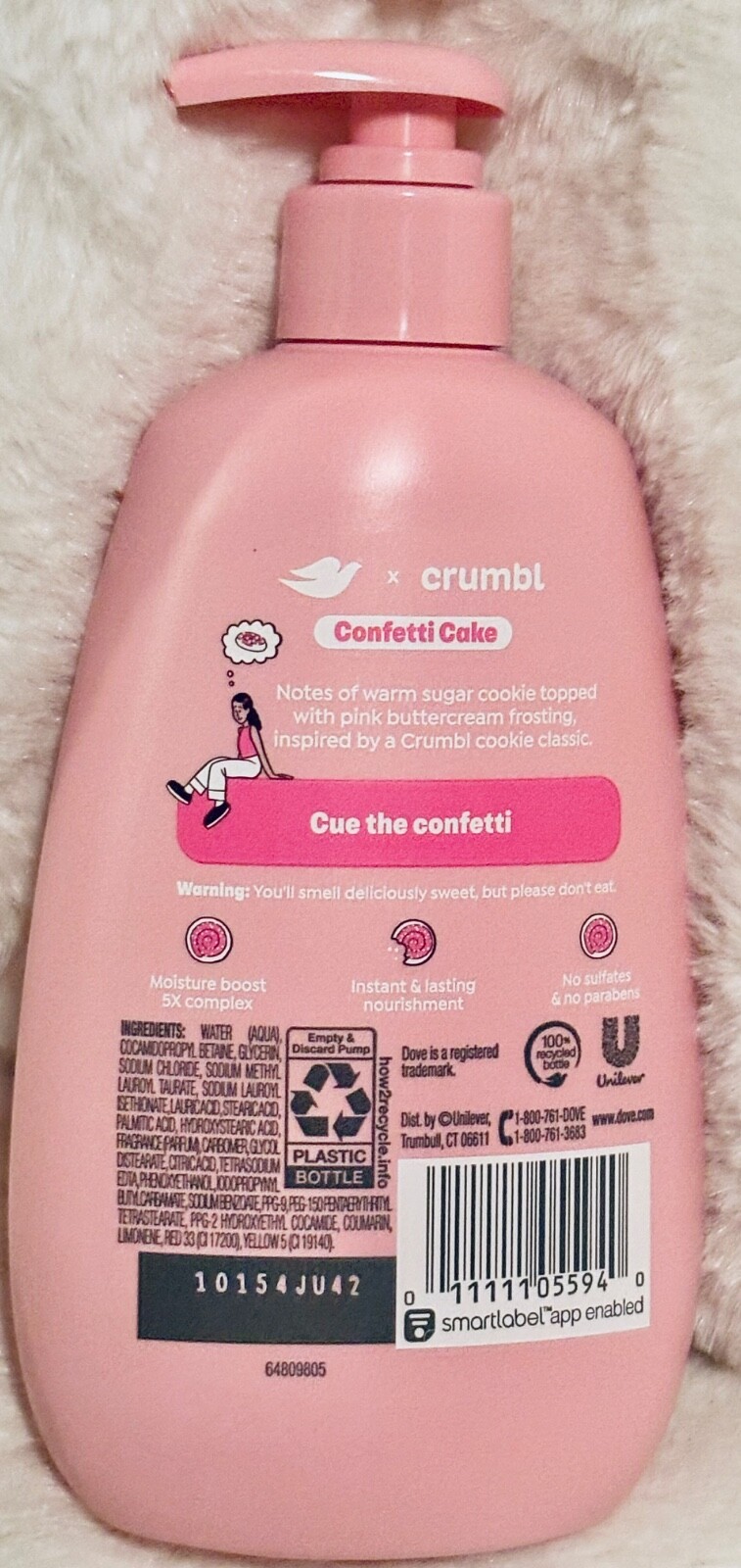 Dove Crumbl Confetti Cake Hand Wash 12 oz 🫧