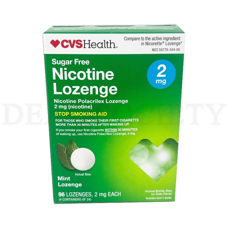 CVS Health Sugar Free Nicotine Lozenge 2mg Ming Flavor 96 Count Each eBay