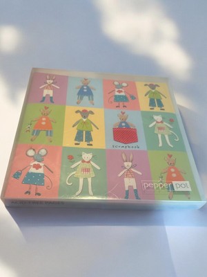 Pepper Pot Scrapbook 17219 Pocket Pals New Cat, Dog, Rabbit, Teddy Bear VTG 2003