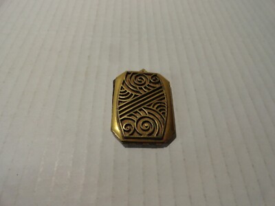 VINTAGE MIRIAM HASKELL EMBOSSED PHOTO LOCKET - BROKEN ( SEE PHOTOS )