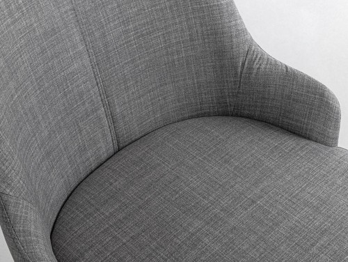 Barhocker Barstuhl Stuhl Schalenstuhl Sessel DOMIO Sitz Webstoff grau Barmöbel - Bild 5 von 6