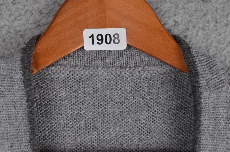 Chaleco de Colección Años 60 Mohair Llama Para Hombre Pequeño Suéter Pullover Hecho a Mano Foto 2 de 4