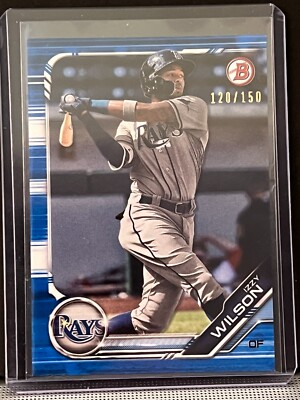 Tampa Bay Rays IZZY WILSON -BLUE   #120/150   2019 Bowman Draft #BD-13