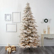 7.5’ Flocked Grand Northern Rocky Fir Artificial Christmas Tree. Retail $1369