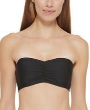 MSRP 78 Dkny Bandeau Bikini Top Black Size Large