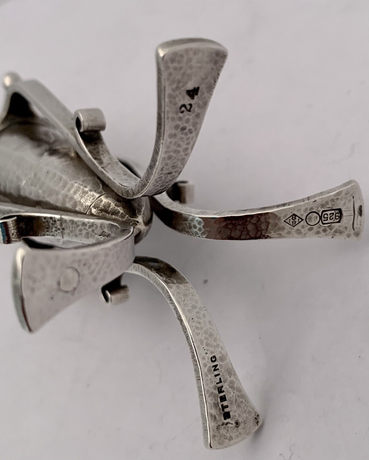 RARE DOMINICK HAFF AESTHETIC FIGURAL TOBACCO CIGAR FORM STERLING CIGAR LAMP