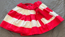 New Women Abercrombie  Fitch Stripe Belted Mini Skirt -Pink/White - size XS