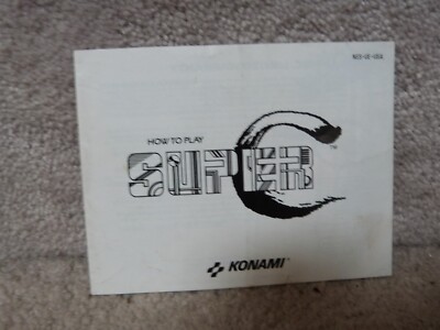 VINTAGE Nintendo NES Game SUPER C Manual Instructions Booklet ONLY EUC
