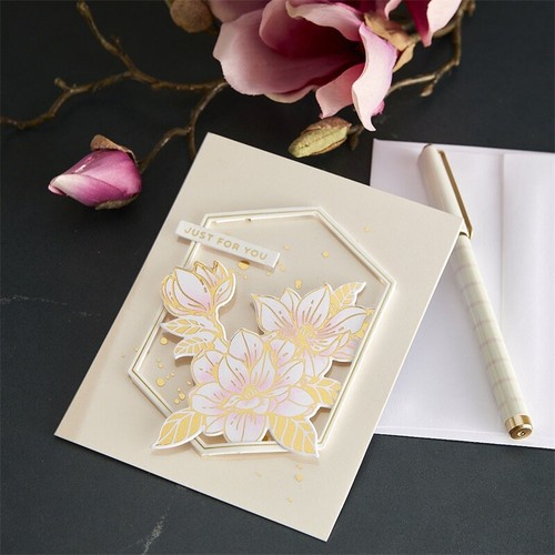 Frase de flores de Navidad placa de lámina caliente troqueles de corte hágalo usted mismo papel en relieve manualidades - Imagen 34 de 84