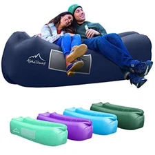 INFLATABLE LOUNGER Air Sofa Couch for Pool Beach Navy ALPHABEING