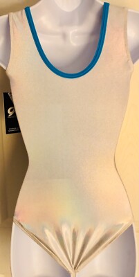Justaucorps GK Opal Illusion - Blanc Opale/bleu Séquins - Taille XS - Neuf