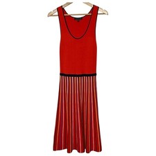 Banana Republic Womens Sleeveless Knit Dress Stripe Skirt Size XS Fall Casual