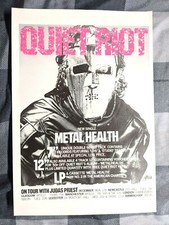 QUIET RIOT / 1983 METAL HEALTH 12' INCH SINGLE + TOUR DATES MAGAZINE PRINT AD