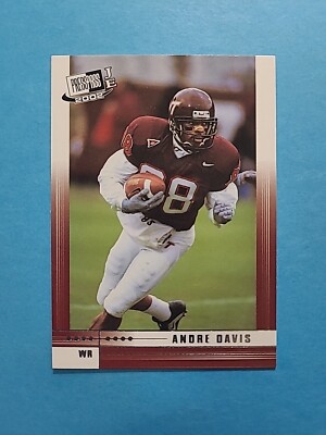ANDRE DAVIS 2002 PRESS PASS JE FOOTBALL CARD # 26 H4205