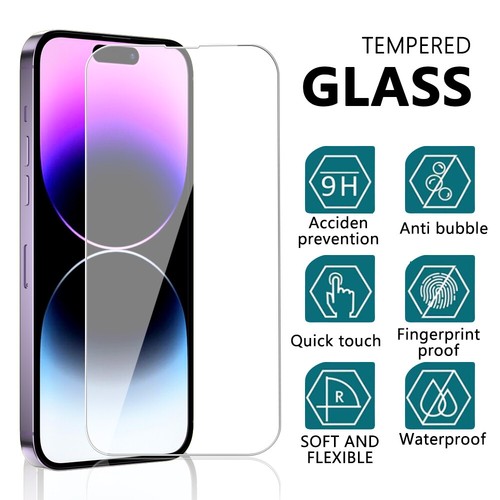 2-PACK For iPhone 14 Plus 13 12 11 Pro Max Real Tempered GLASS Screen Protector - Picture 13 of 27