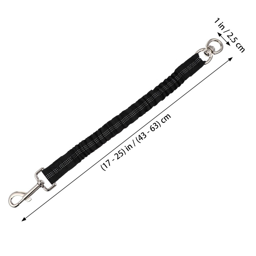 Reflective Bungee Rope Leash with Safety Extension for Dogs