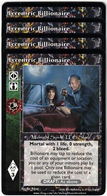 Eccentric Billionaire x4 Sword of Caine V:TES VTES Vampire CCG