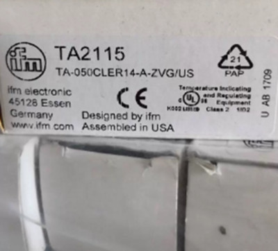 NEW IFM TA2115 TA-050CLER14-A-ZVG/US Temperature Sensor