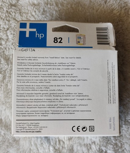 3 Original HP Tintenpatronen HP 10 Schwarz 82 Cyan Gelb C4911A C4913A C4844A - Bild 5 von 7