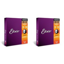 Elixir Acoustic Phosphor Bronze NANOWEB Coated Guitar Strings Medium,