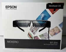 Epson Moverio BT-200 Smart Glasses AR Headset Augmented Reality w/ Box TESTED 