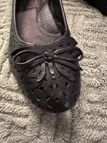 Planet Shoes Black Ballet Flats Women’s Size 7 Aus Ladies Leather Butterfly 🦋 - Picture 4 of 9