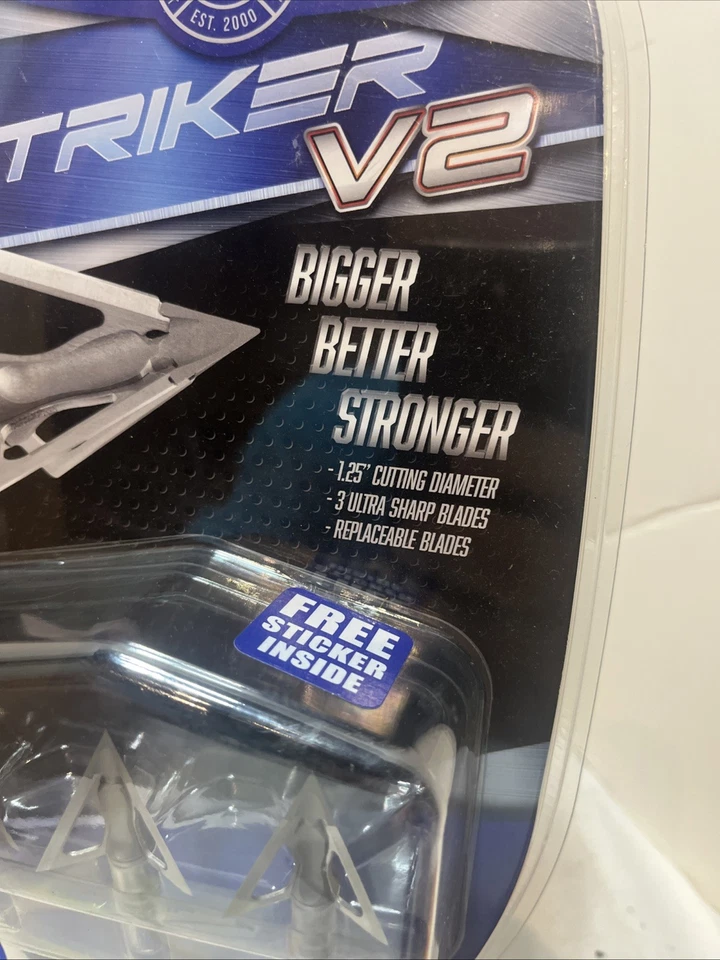 New G5 Striker V2 Fixed Blade Broadhead 3 Pack 100 Grain Model # 1802 - Image 4 of 4