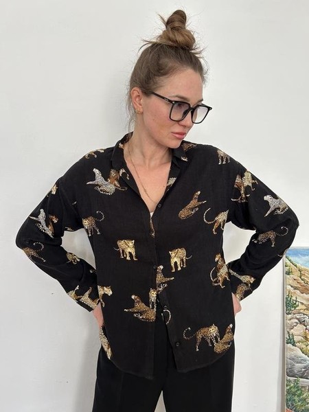 Women Free People Shirt Black 38 / M / 46