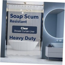 Shower Curtain   Strongest Heavy-Duty Vinyl 72x72 Shower Curtain Liner   Clear