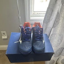 Mizuno Blue Orange Men's Tennis & Racquet Sport Shoes Size 10.5
