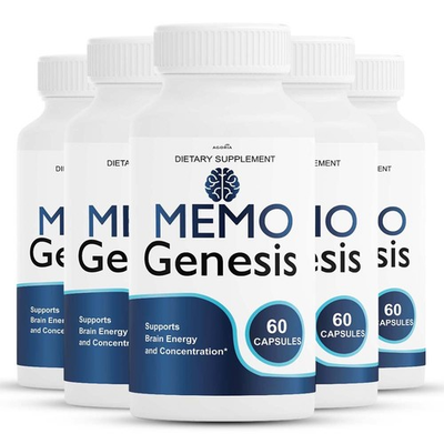 #ad 5 pack MemoGenesis Capsules Memo Genesis Brain Health Support Formula Pills $58.95
