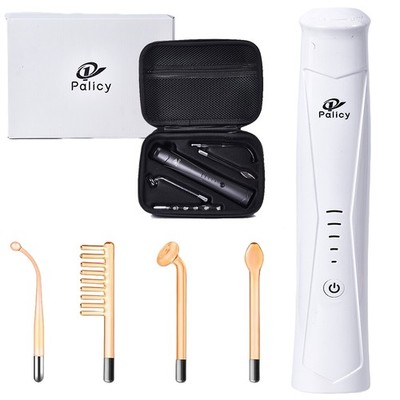 High Frequency Facial Skin Wand Machine Face Chin Neck Hair w/ 4 Different Tubes