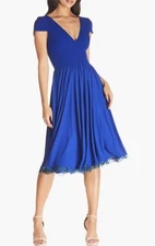 Dress the Population Corey Chiffon Fit & Flare Cocktail Dress New Size 2XL 14-16