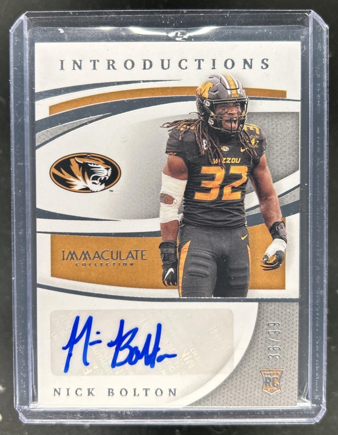 Nick Bolton Panini Immaculate Collection Collegiate Immaculate Introductions Autographs #NB Base