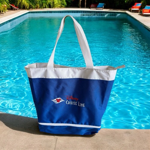 DISNEY CRUISE Ship LINE Blue LARGE 22 CANVAS BEACH POOL Travel BAG TOTE DCL Boat - Picture 15 of 15