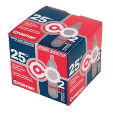 Crosman 12 Gram CO2 Powerlet Cartridges (25 Pack) for Air Pistols & Air Rifles