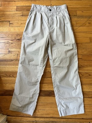 Margaret Howell MHL. Fine Cotton Poplin Pants Light Gray Tan Size Small