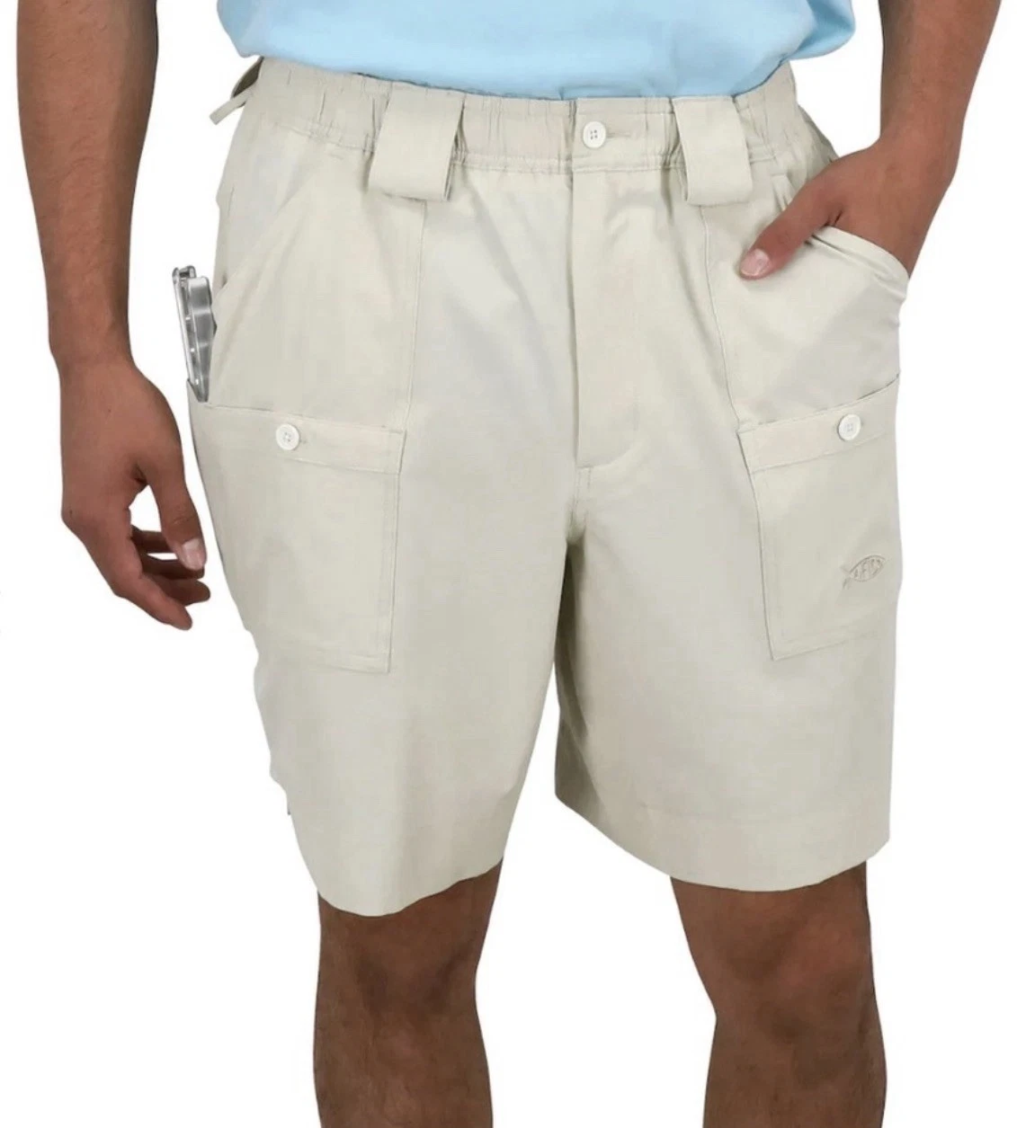 Aftco Men’s Original Khaki Fishing Shorts, Size 40