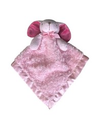 Blankets And Beyond Bunny Security Blanket Lovey Pink Satin Trim