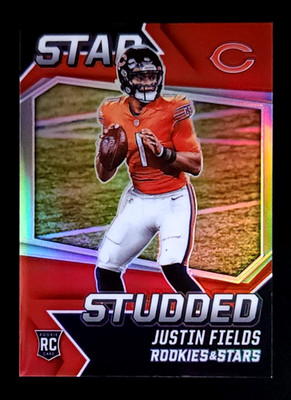 Justin Fields 2021 Rookies & Stars Star Studded SP Red Prizm /99 #SS-24 Bears RC