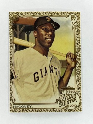 2019 Topps Allen and Ginter Gold Border #53 Willie McCovey Giants HOF Hot Box